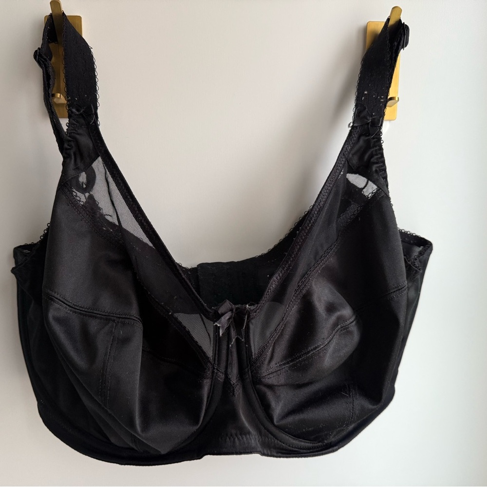 Keira Goddess Black side support Bra with Underwire Support 36GG